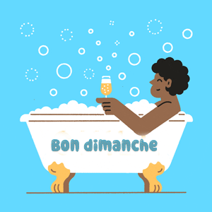 Gif animé Bon dimanche bains